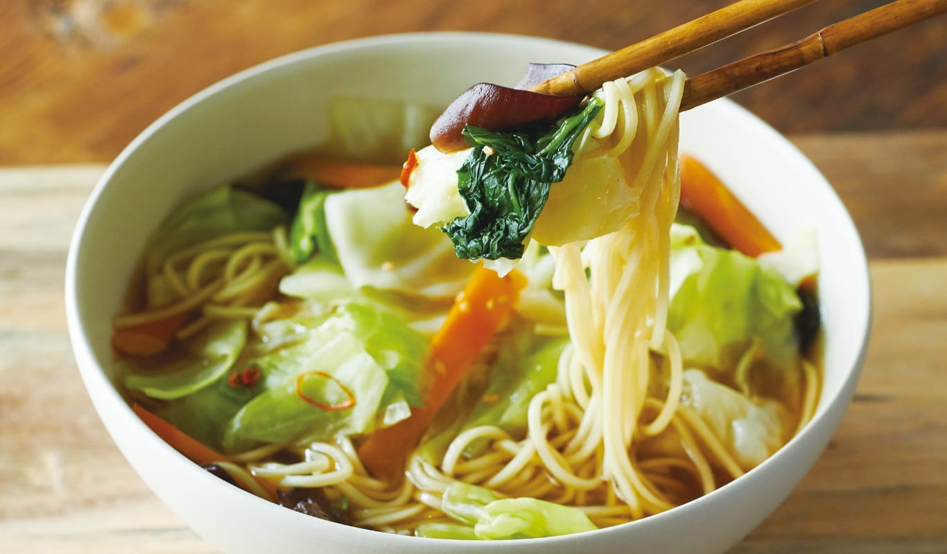 Ingredients for ramen noodles